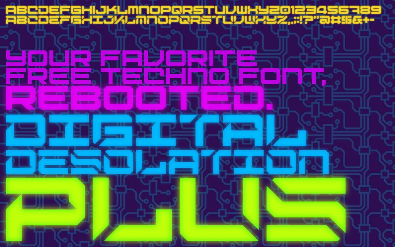 Digital Desolation Plus Schriftart