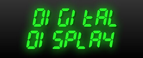 Digital Display Schriftart