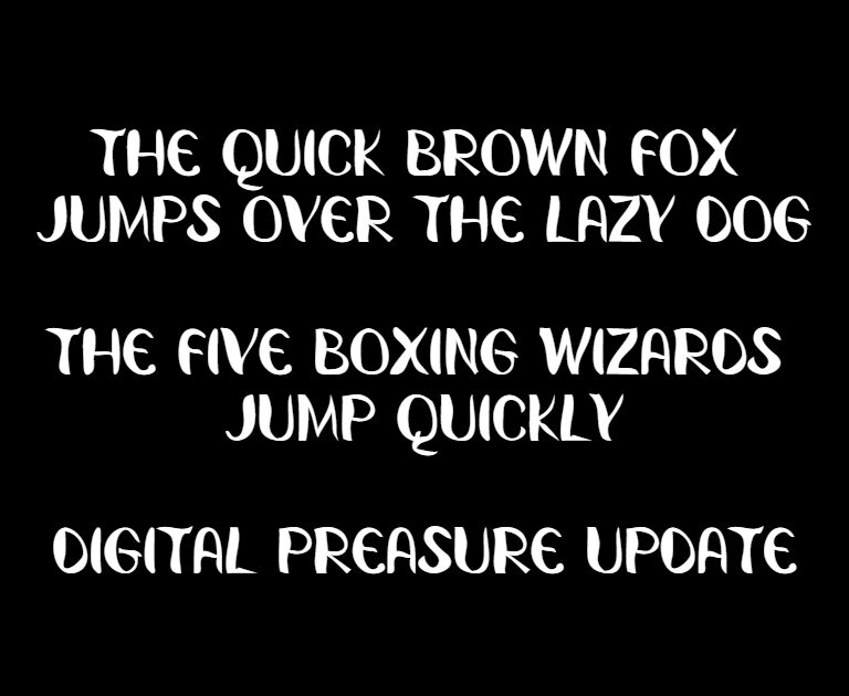 Digital Preasure Czcionka