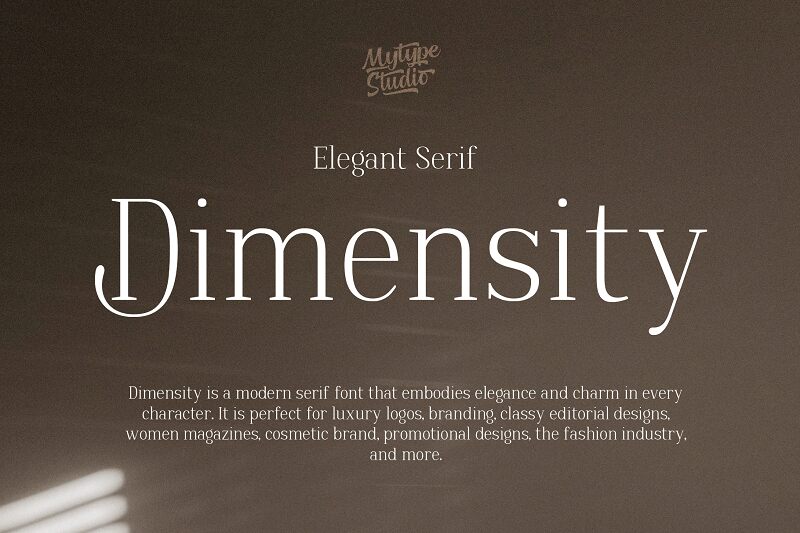 Dimensity Schriftart