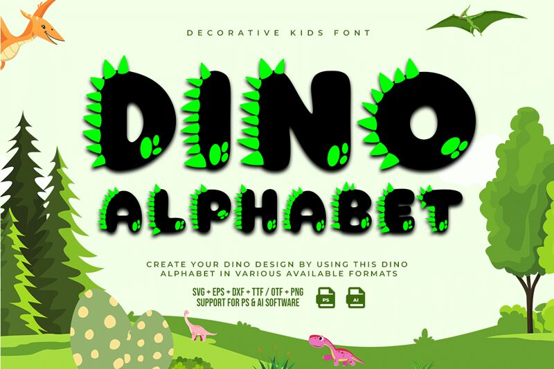 Dino Alphabet Carattere