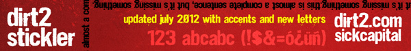 Dirt2 Stickler Czcionka
