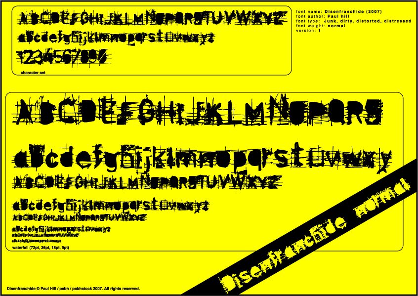 disenfranchide  Czcionka