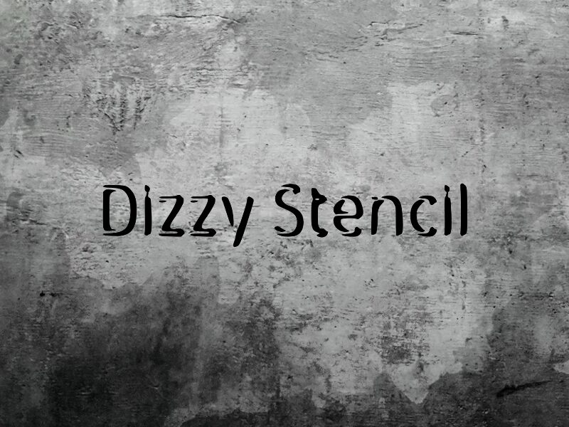 d Dizzy Stencil Schriftart