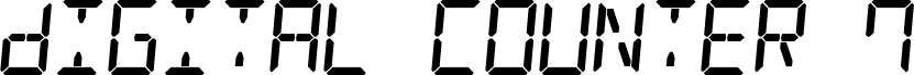 Digital Counter 7 Italic