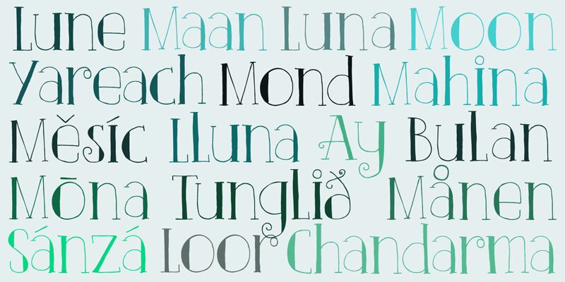 DK Clair De Lune Schriftart