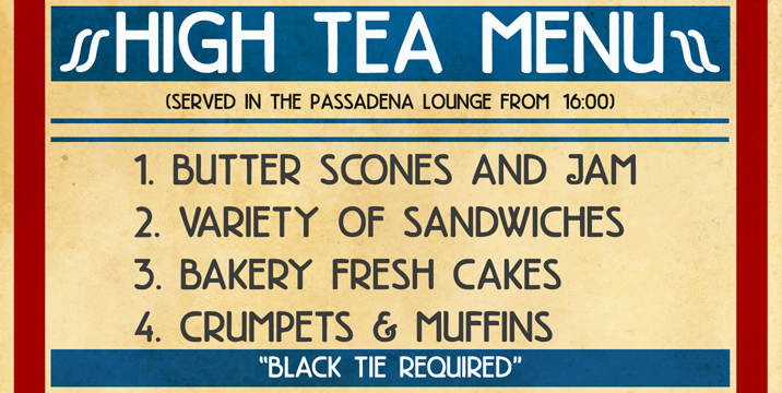 DK High Tea Druh písma