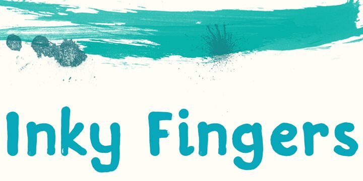 DK Inky Fingers Schriftart