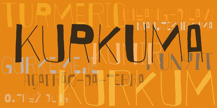 DK Kurkuma Schriftart