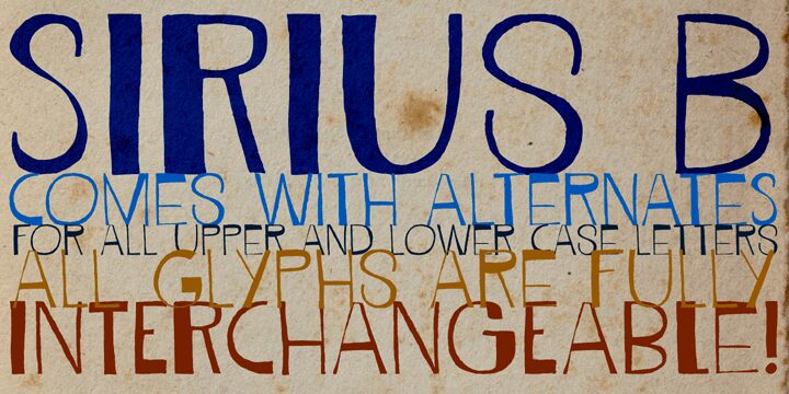 DK Sirius B Schriftart