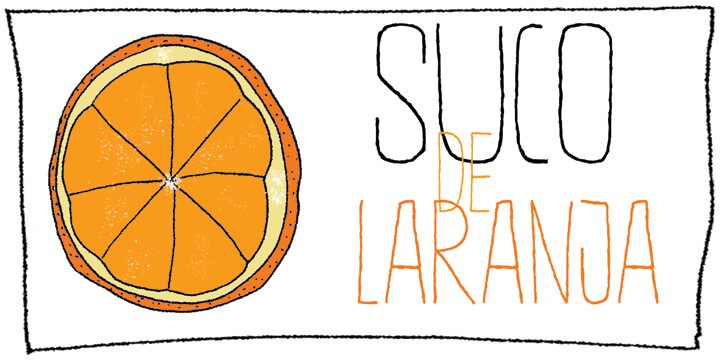 DK Suco De Laranja Schriftart