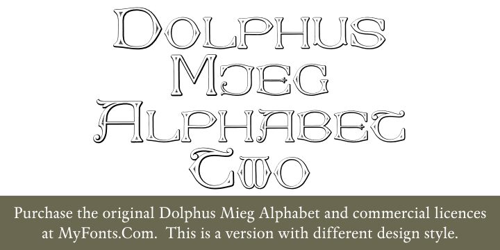 Dolphus-Mieg Alphabet Two Schriftart