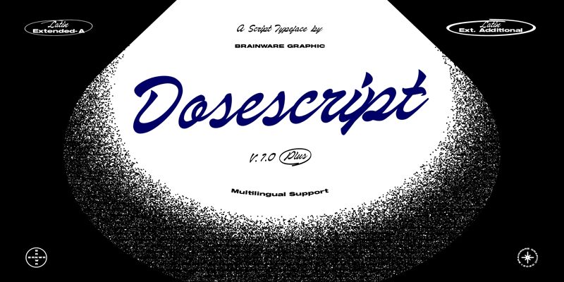 Dosescript Schriftart