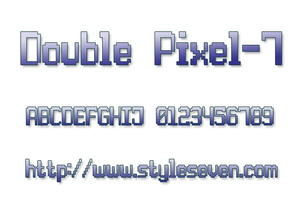 Double Pixel-7 Czcionka