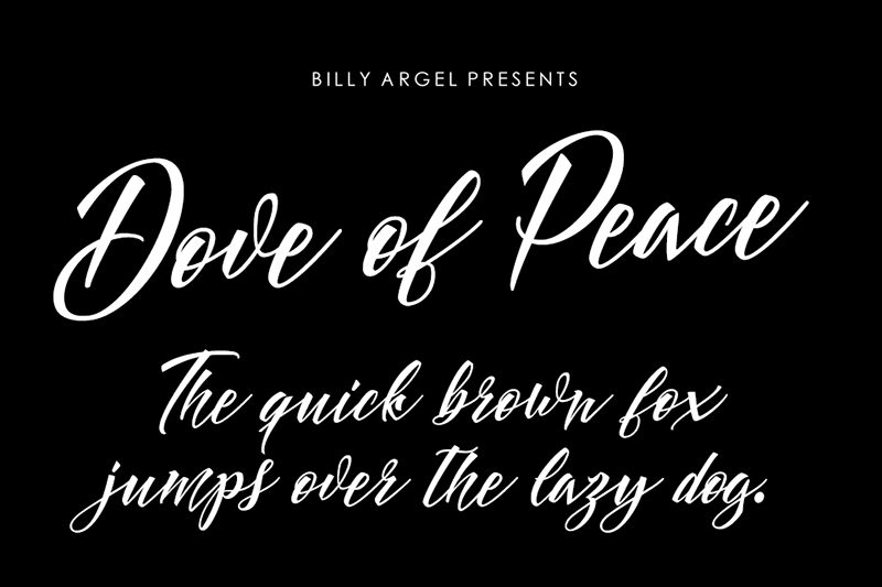 Dove of Peace Schriftart