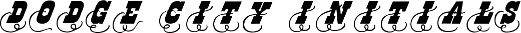 Preview of the Dodge City Initials font