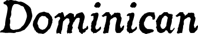 Preview of the Dominican Italic font