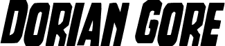 Vista previa de la fuente Dorian Gore Staggered Italic