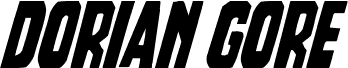 Vista previa de la fuente Dorian Gore Super-Italic