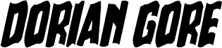 Vista previa de la fuente Dorian Gore Wavy 2 Italic