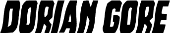 Vista previa de la fuente Dorian Gore Wavy Italic