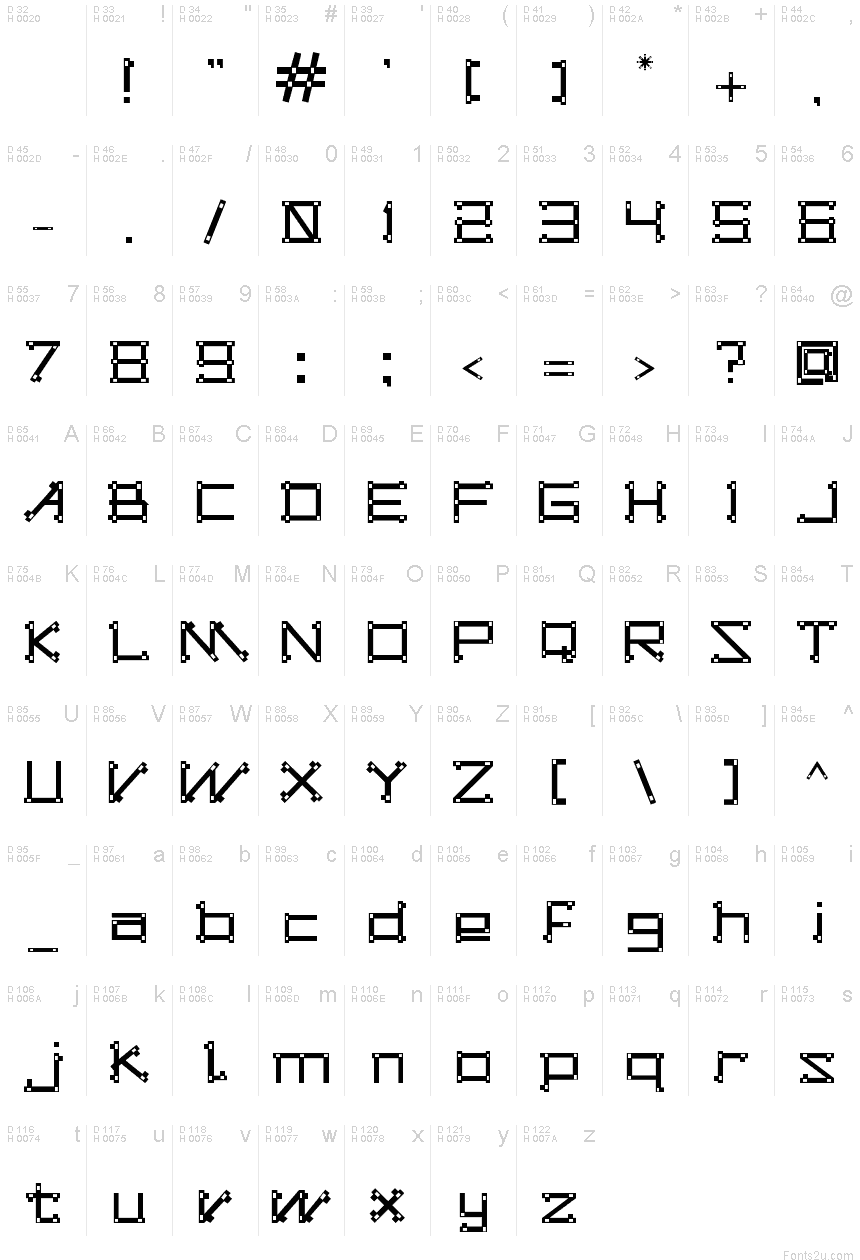 Latin de base - Table de caractères