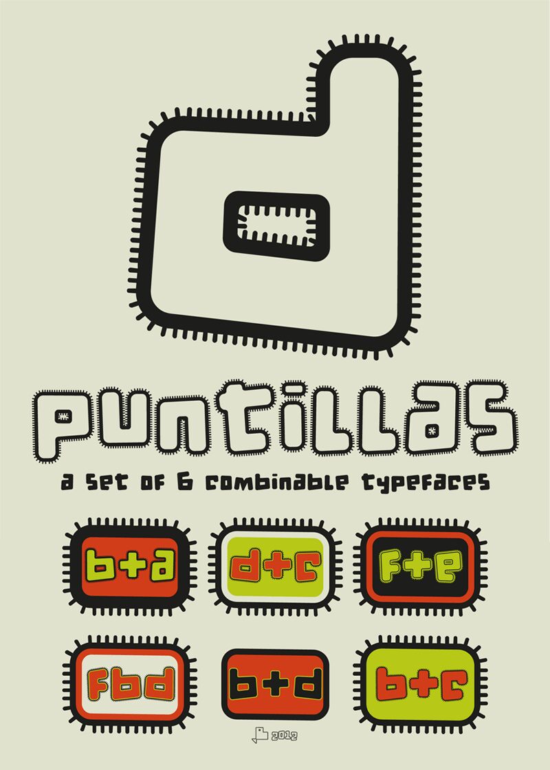 d puntillas Шрифт