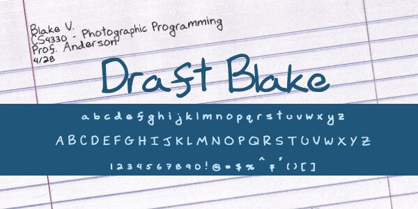 DraftBlake Schriftart