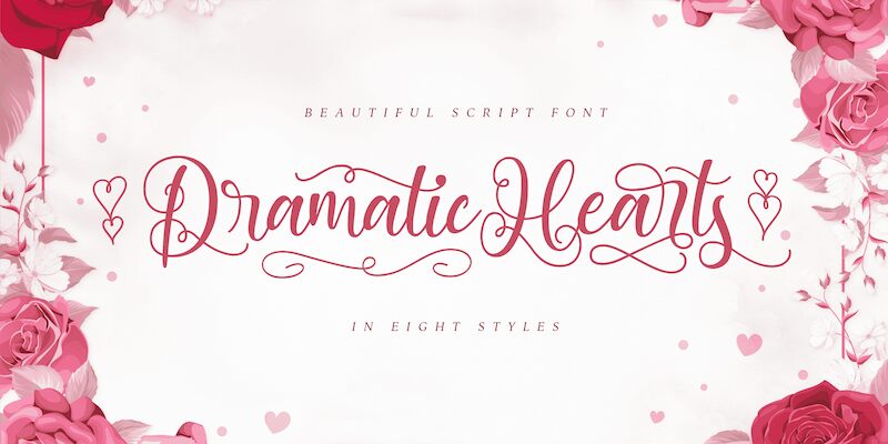 Dramatic Hearts Druh písma