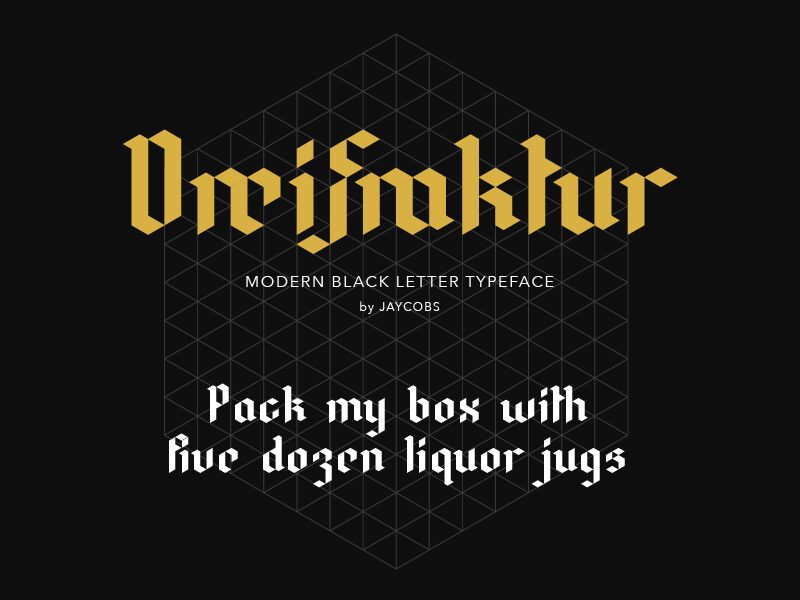 DreiFraktur Schriftart