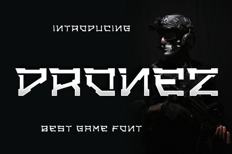 Dronez Font Czcionka