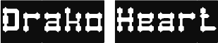 Preview of the Drako Heart-Inverse font