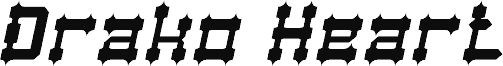 Preview of the Drako Heart Italic font