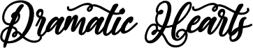 Dramatic Hearts Bold Italic PERSONAL Bold Italic