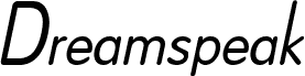 Anteprima del carattere Dreamspeak Italic