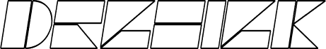 DrebiekExpandedOutlineItalic