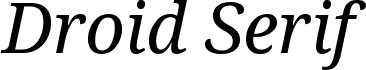 Droid Serif Bold Italic font