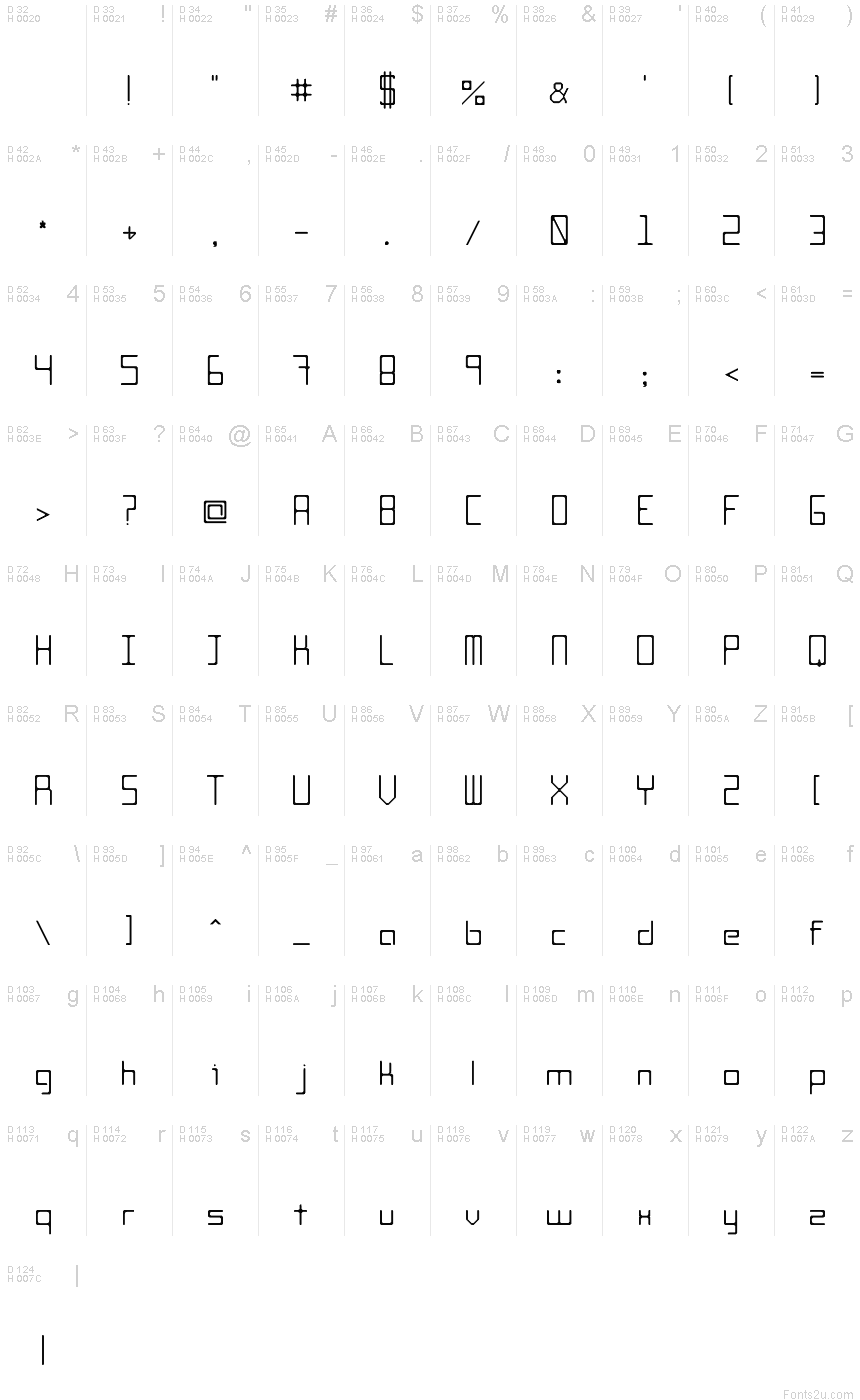 Latin de base - Table de caractères