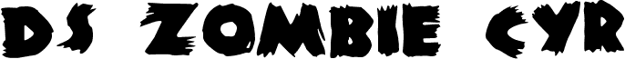 Preview of the DS Zombie Cyr font