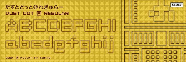DustDot Czcionka