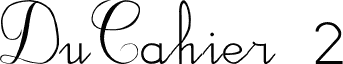 Preview of the DuCahier 2 Cursive scolaire font