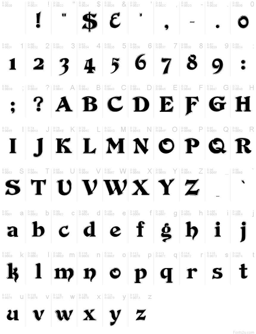 DuvallOutline font | Fonts2u.com