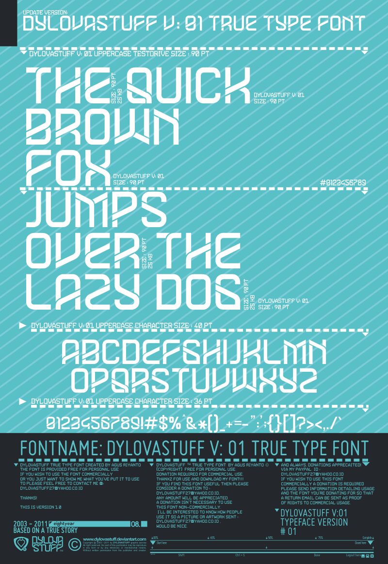 DYLOVASTUFF Czcionka