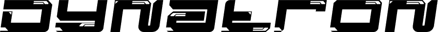 Preview of the Dynatron Slant font