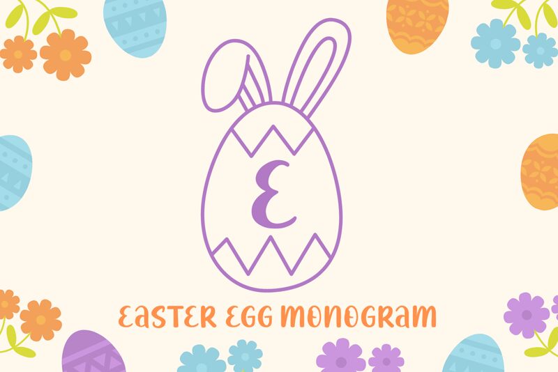 Easter Egg Monogram Fonte