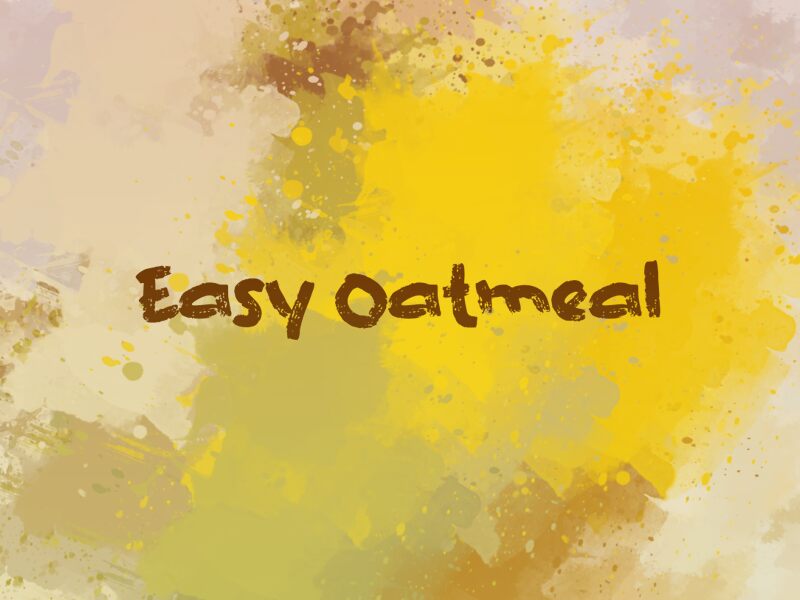 e Easy Oatmeal Schriftart