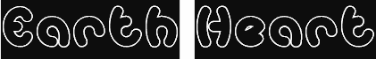 Preview of the Earth Heart-Hollow-Inverse font