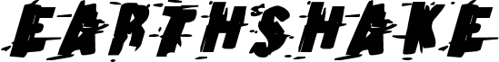 Ukážka písma Earthshake Bold Italic
