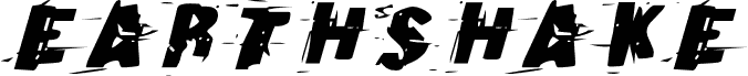 Ukážka písma Earthshake Expanded Italic