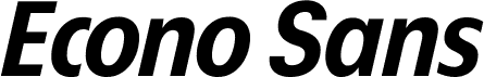 ÉconoSans Reduced 76 Bold Italic